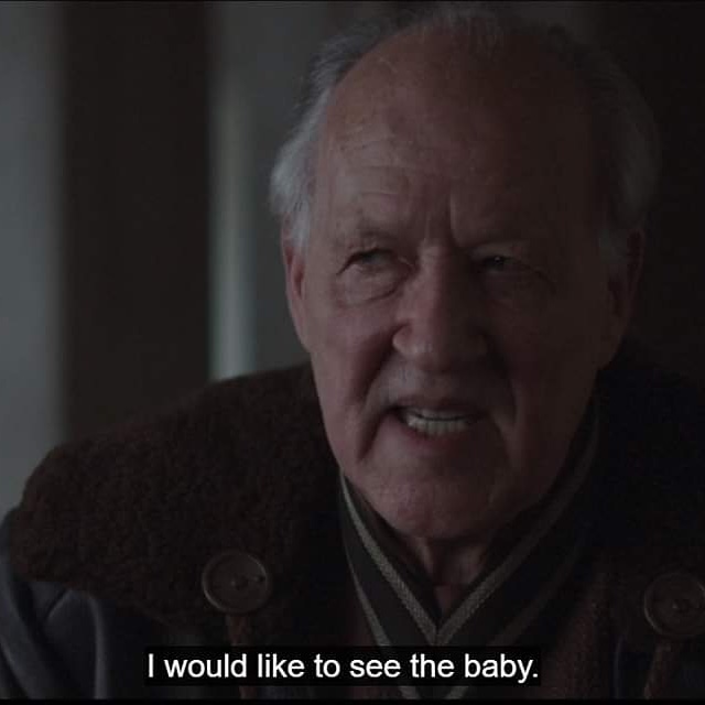 The meme is a screenshot from the TV show "Star Wars: The Mandalorian" featuring the character "The Child" (also known as "Baby Yoda") looking at a screen with a Star Wars movie playing. The text "I have spoken" appears on the screen, but the character's reaction is to say "I have spoken... no" instead, implying that he's not interested in watching the movie. The meme is humorous because it's a playful take on the character's usual serious and wise demeanor.